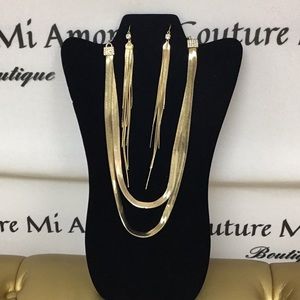 Necklace and earrings